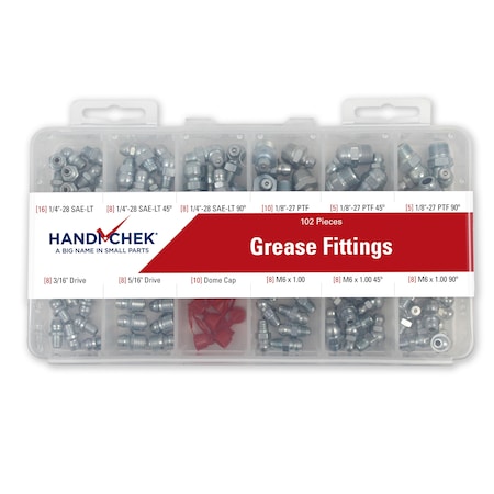 Handi-Chek Grease Fittings Assort 102pcs DISP-GF102